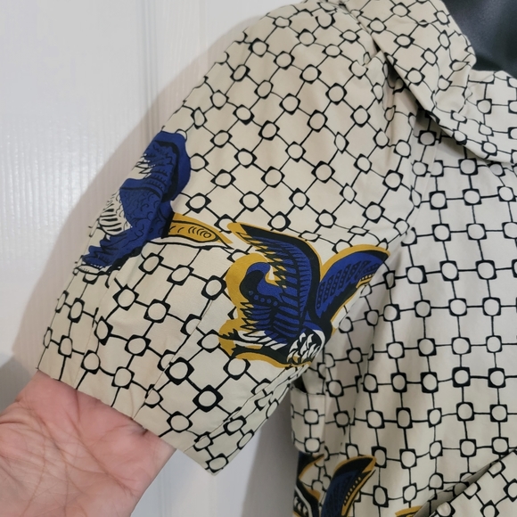 Vintage Anthropologie Taikonhu Blue Bird Cropped Jacket - Picture 11 of 16